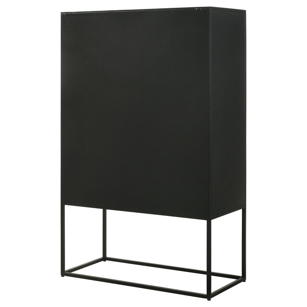 Coaster Furniture Jenna 2 door Bar Cabinet Black   39.50'' x 18.00'' x 63.00''