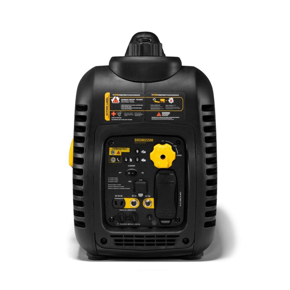 DEWALT DXGNI2200 Inverter Generator 2200Watt Carbon Monoxide Detection PMC172200 from DEWALT