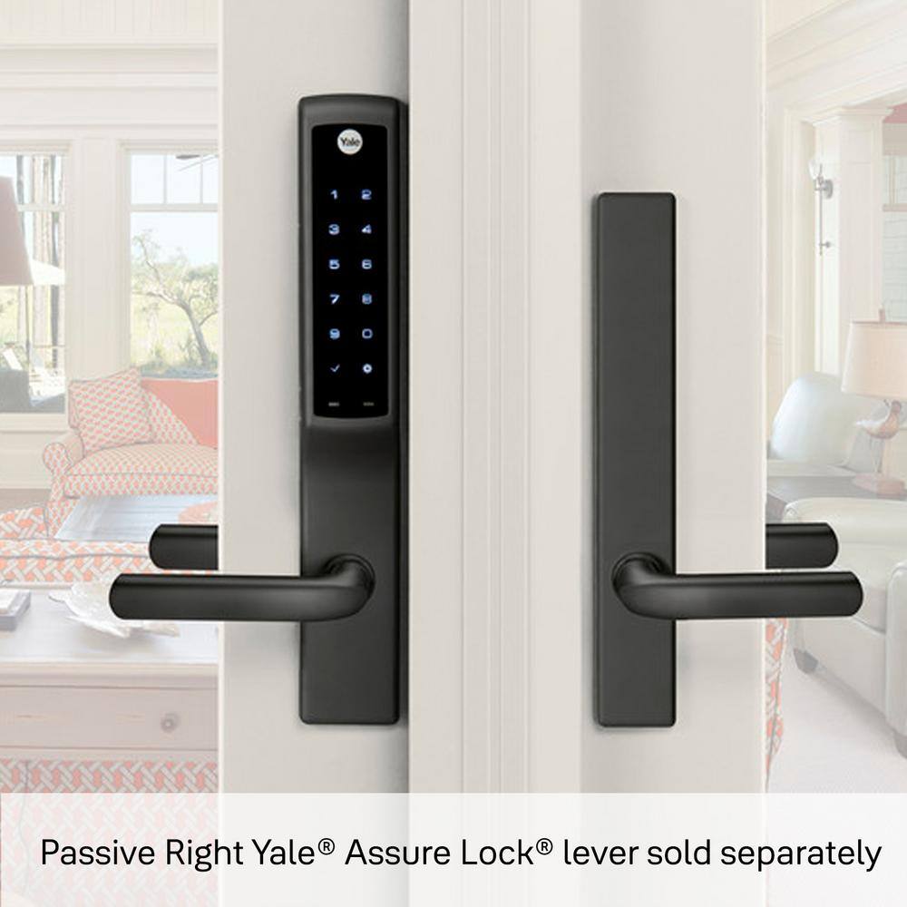 Yale Assure Lock for Andersen Patio Doors Black No Cylinder Deadbolt with Wi-Fi and Touchscreen Keypad YRM276-CB1-BLK