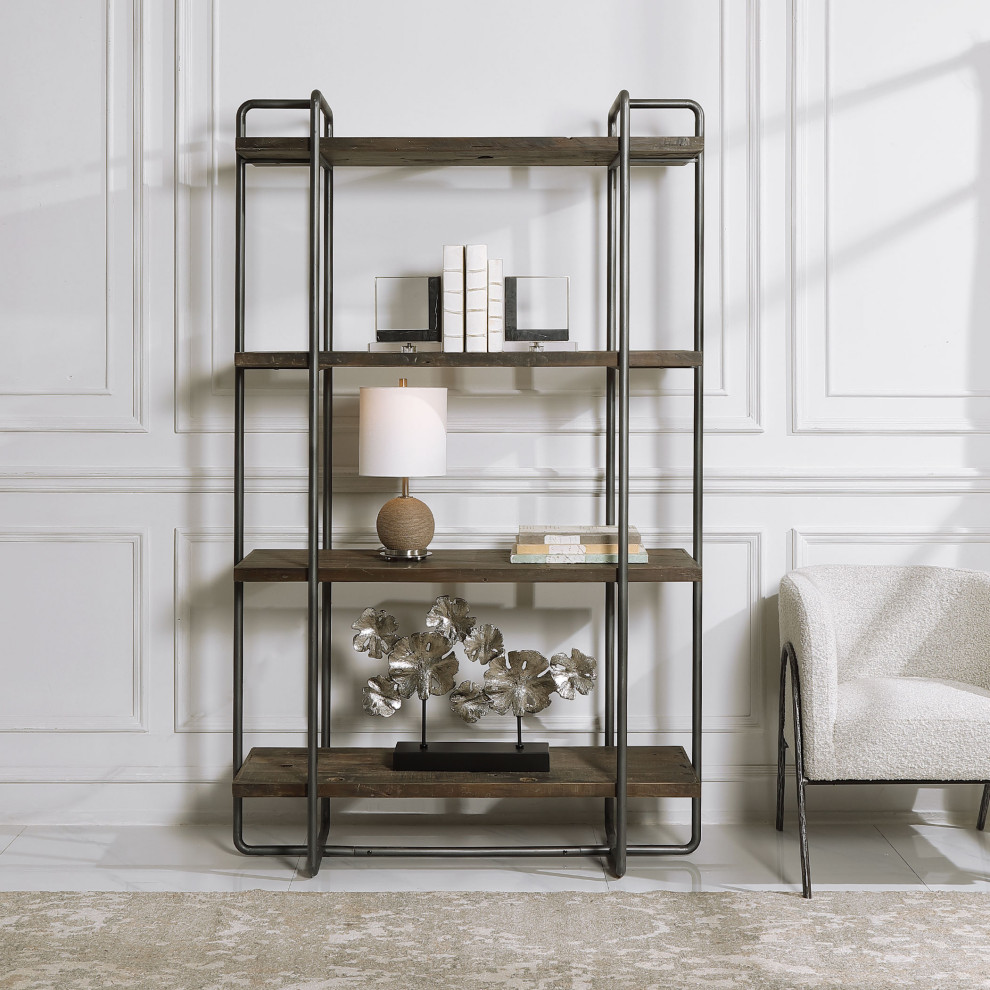 Uttermost Stilo Urban Industrial Etagere   Modern   Bookcases   by Zin Home  Houzz