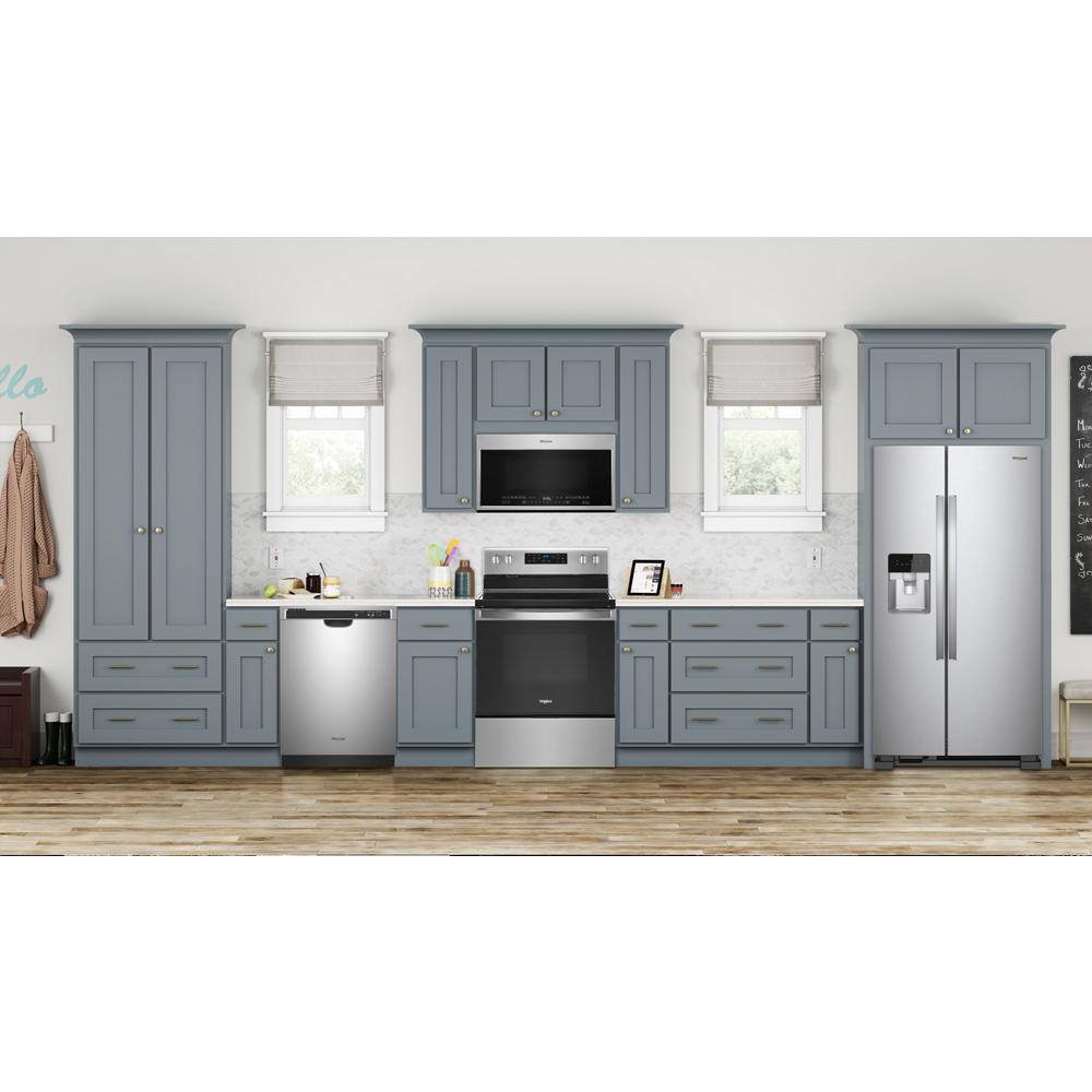 Whirlpool 30 in. 5.3 cu. ft. Electric Range with 5-Elements and Frozen Bake Technology in Fingerprint Resistant Stainless Steel WFE525S0JZ