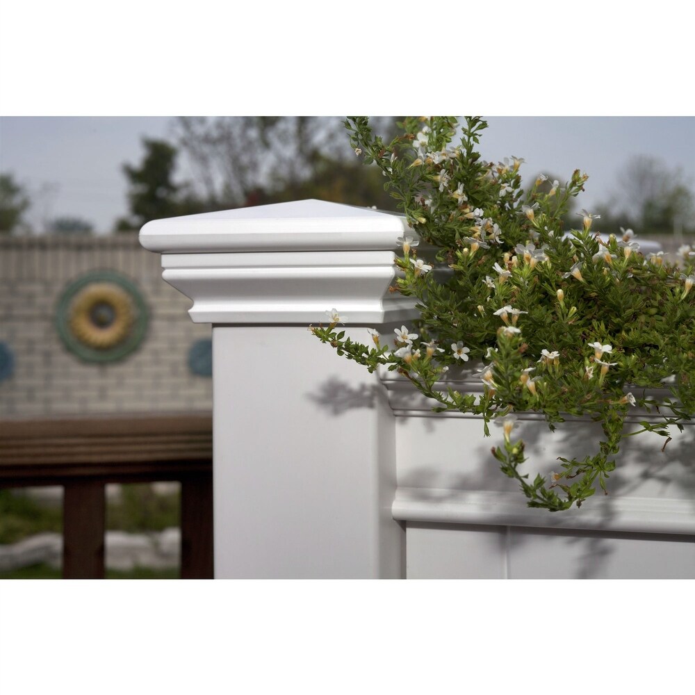 Elevated Planter Raised Grow Bed in White Vinyl   35.4\