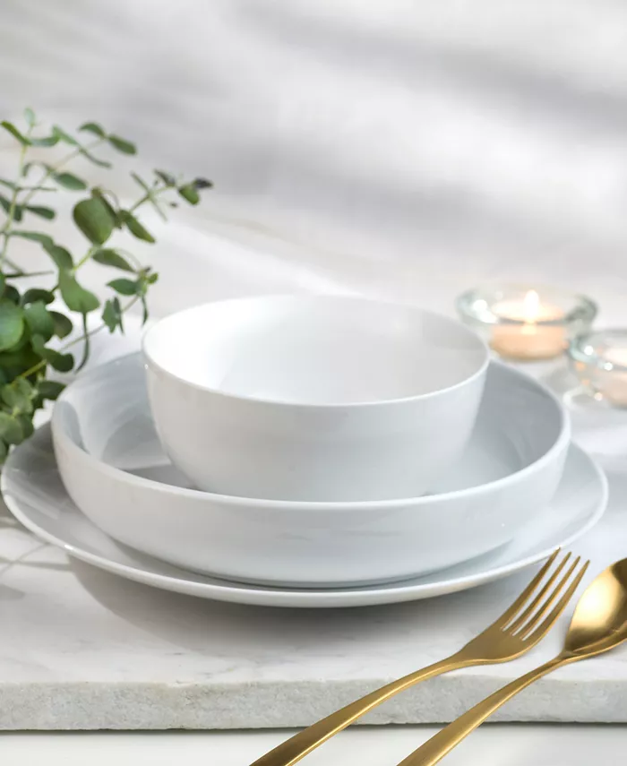 Euro Ceramica White Essential 16 Piece Dinnerware Set