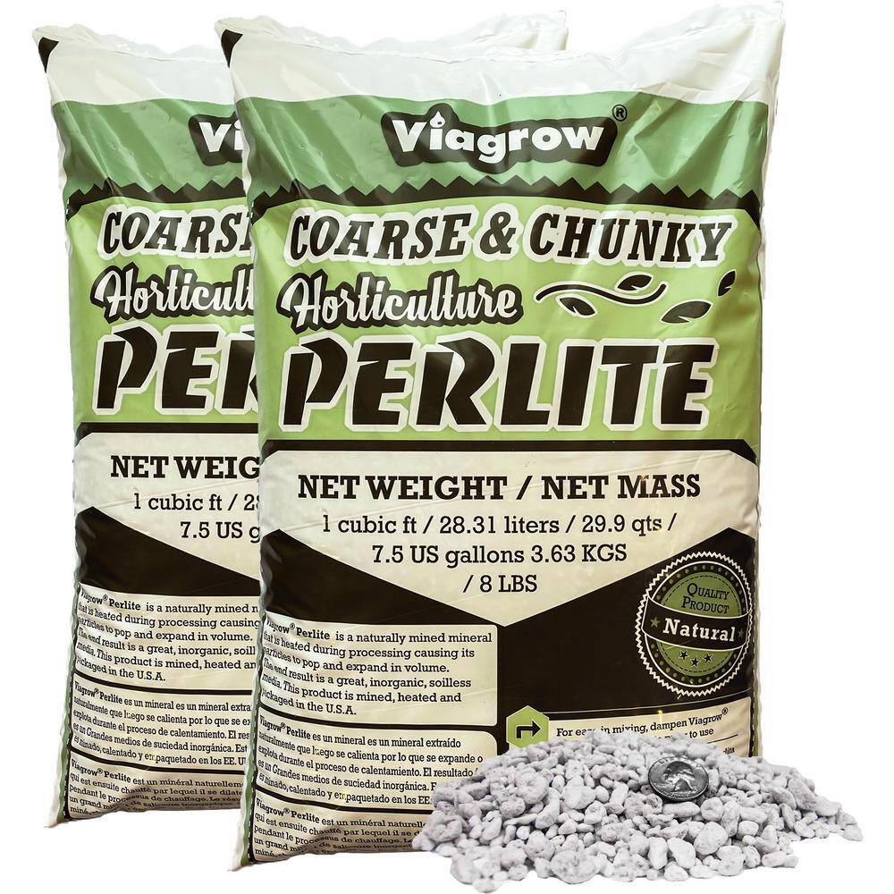 Viagrow 2 cu. ft. Perlite Coarse and Chunky Grade 59.8 Qt.56 L15 Gal.7.26 Kg VPERCH1-2