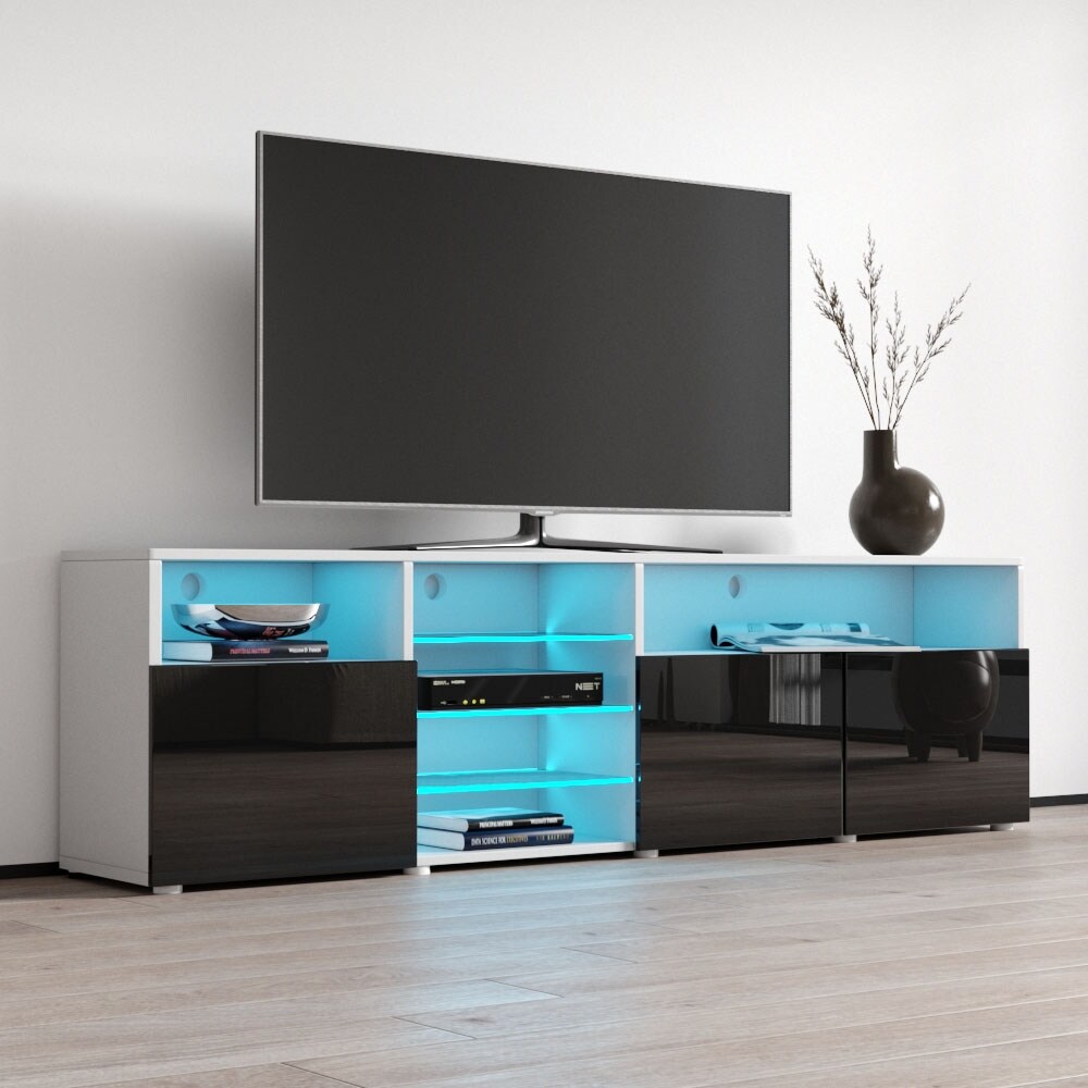 Roma 79 inch Wide Glossy TV Stand