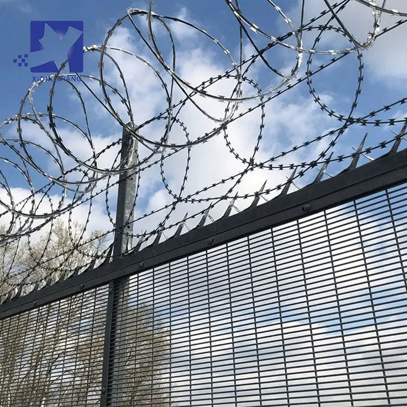 PVC Coated Metal Welded Wire Mesh Fencing 358 Anti Climb Fence