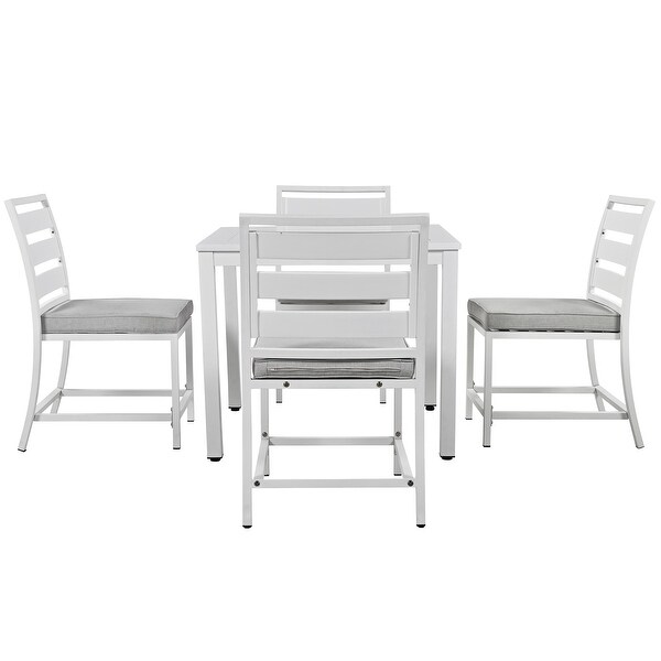 4 Pcs Patio Dining Sets Patio Conversation Sets with Umbrella Hole -  - 37895085