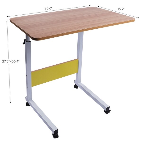 Adjustable Height Mobile Laptop Desk Rolling Stand w/ Wheel