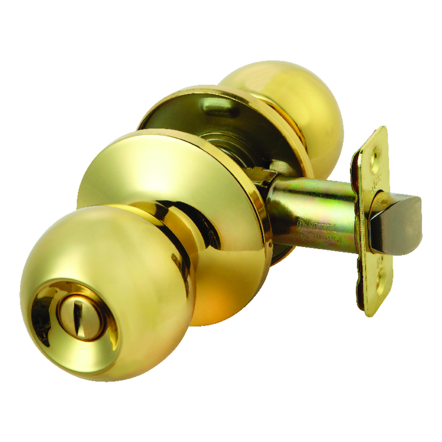 Ace Ball Polished Brass Privacy Lockset 1-3/4 in.