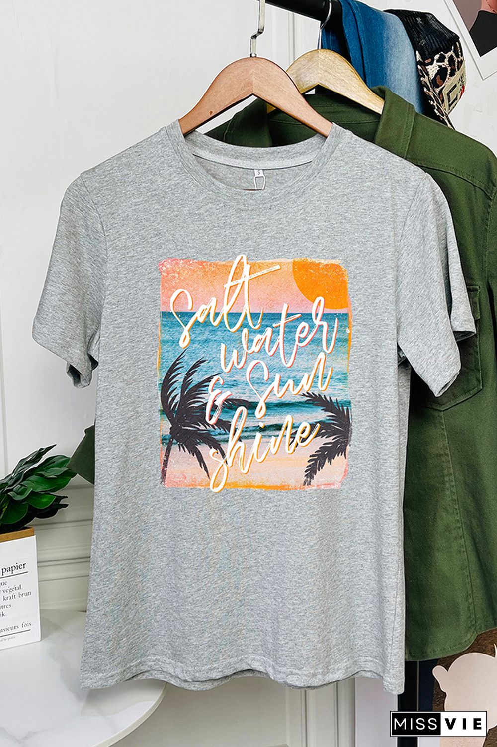 Salt Water & Sunshine Retro Graphic Tee Wholesale