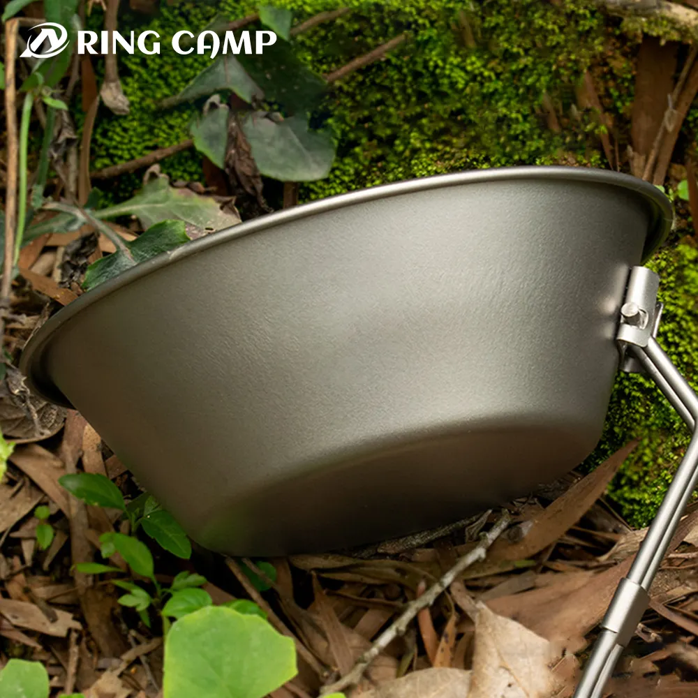 Ring camp high quality camping hiking outdoor bowls traveling camping custom logo 300Ml titanium kitchen bowls