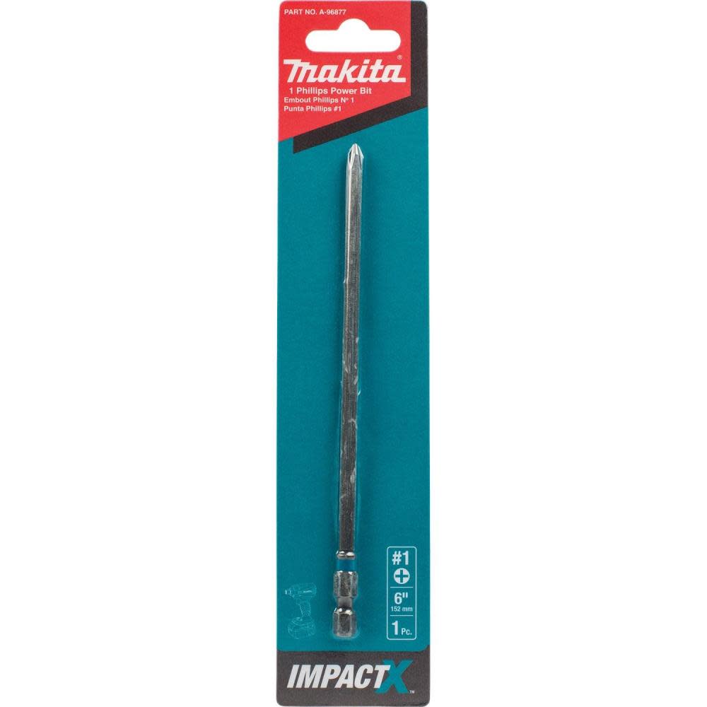 Impact X  #1 Phillips 6″ Power Bit ;