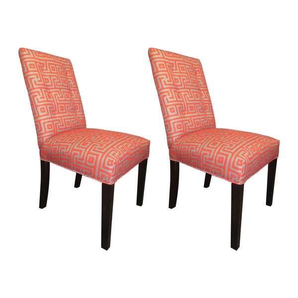 Greece Atomic 6-button Tufted Dining Chairs (Set of 2) - 21 inches w. x 26 inches d. x 39 inches h