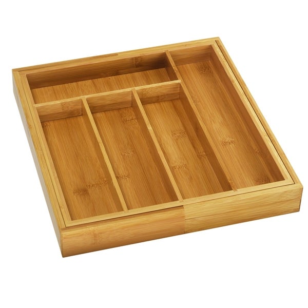 YBM HOME Bamboo Cutlery and Knives Tool Tray