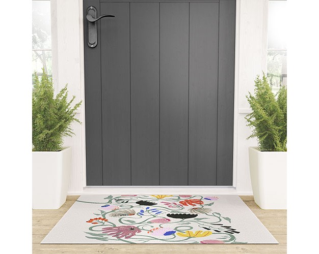 Megan Galante Frances Floral Welcome Mat Society6