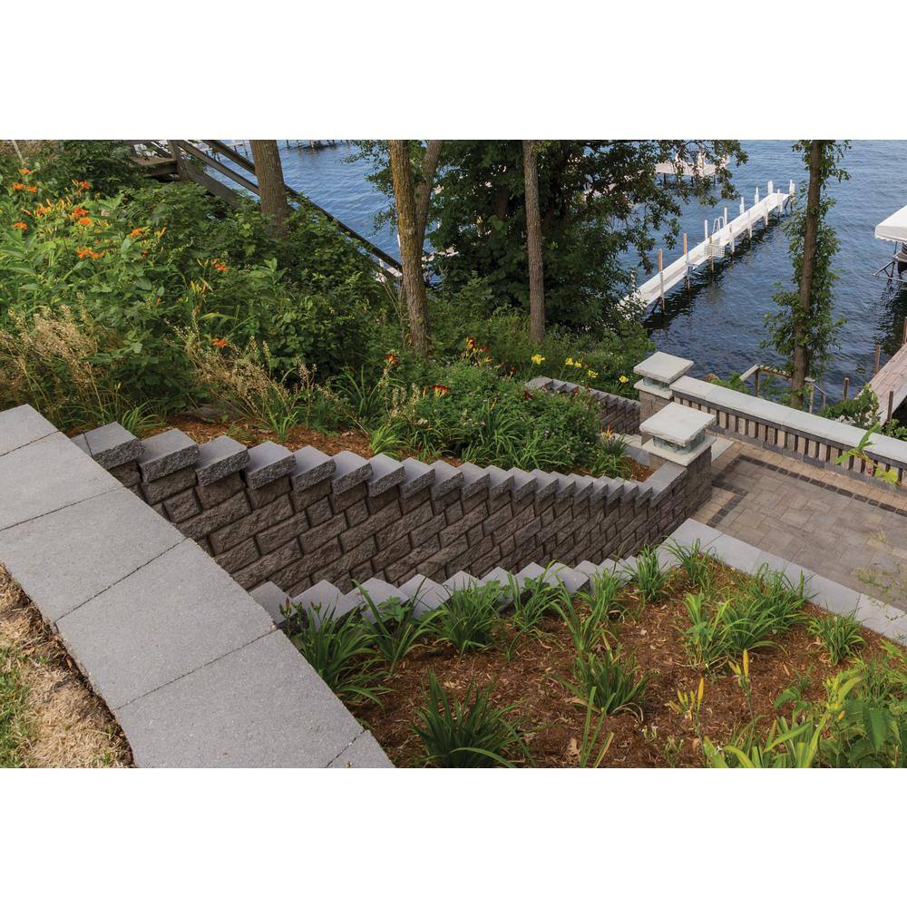 Rockwood Retaining Walls Universal 4 in. H x 18 in. W x 11 in. D Sandstone Concrete Wall Cap (45 Pieces67.5 Lin. ft.  Pallet) 0132036