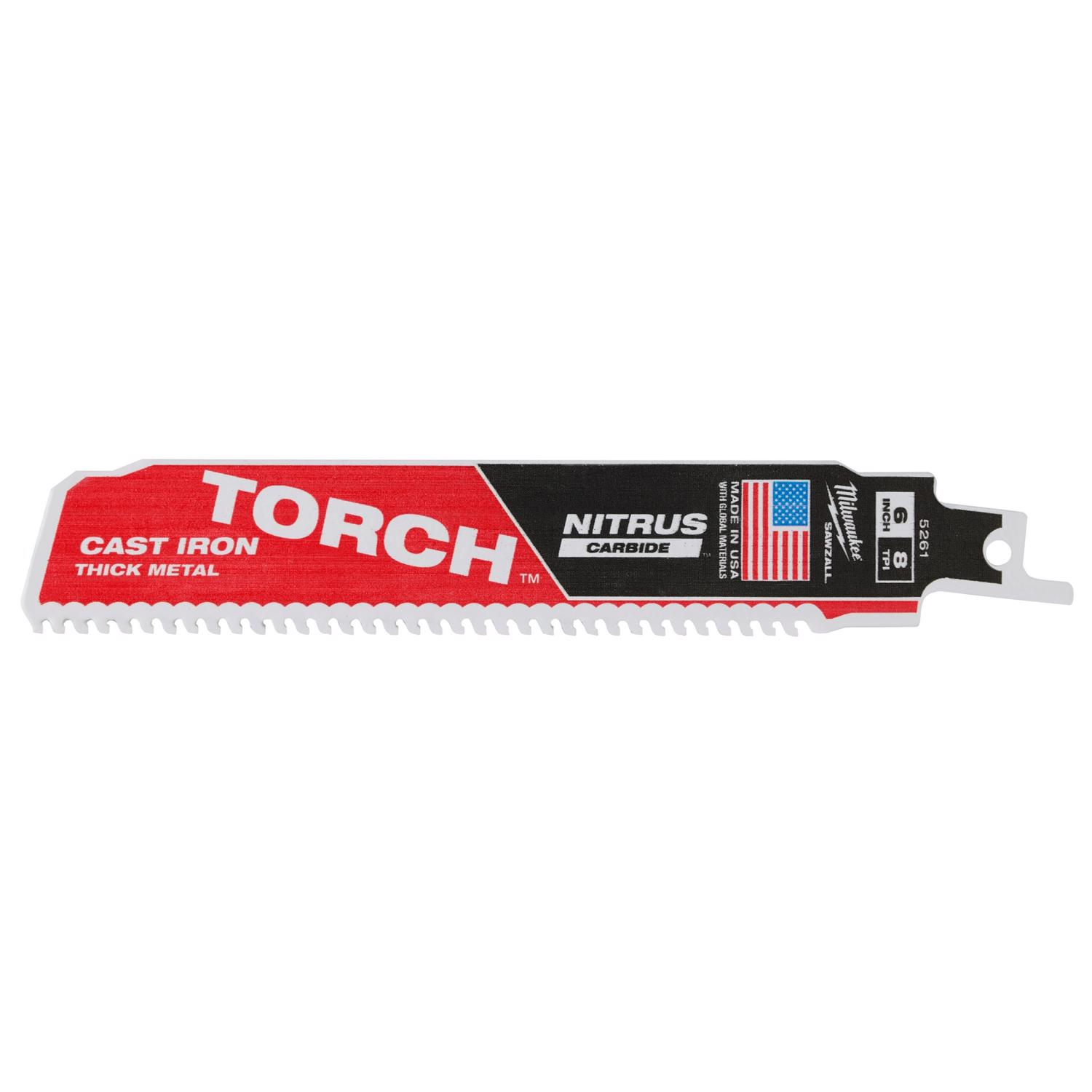 MW Torch Sawzall Nitrus Carbide Blade 8 TPI 1 pc