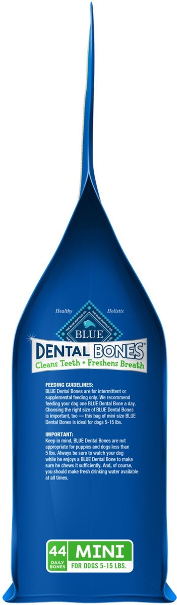 Blue Buffalo Dental Bones Mini All Natural Rawhide-Free Dental Dog Treats