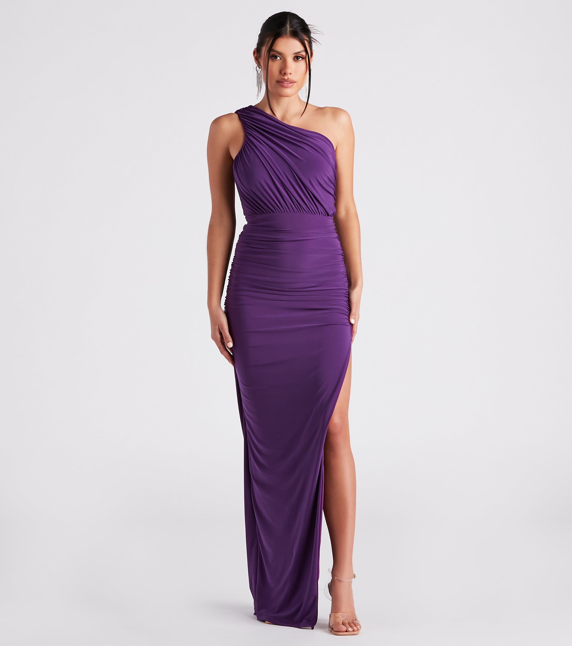 Adora Formal One-Shoulder Ruched Dress