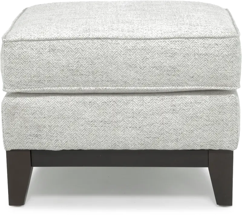 Olivia Contemporary Pearl Gray Ottoman