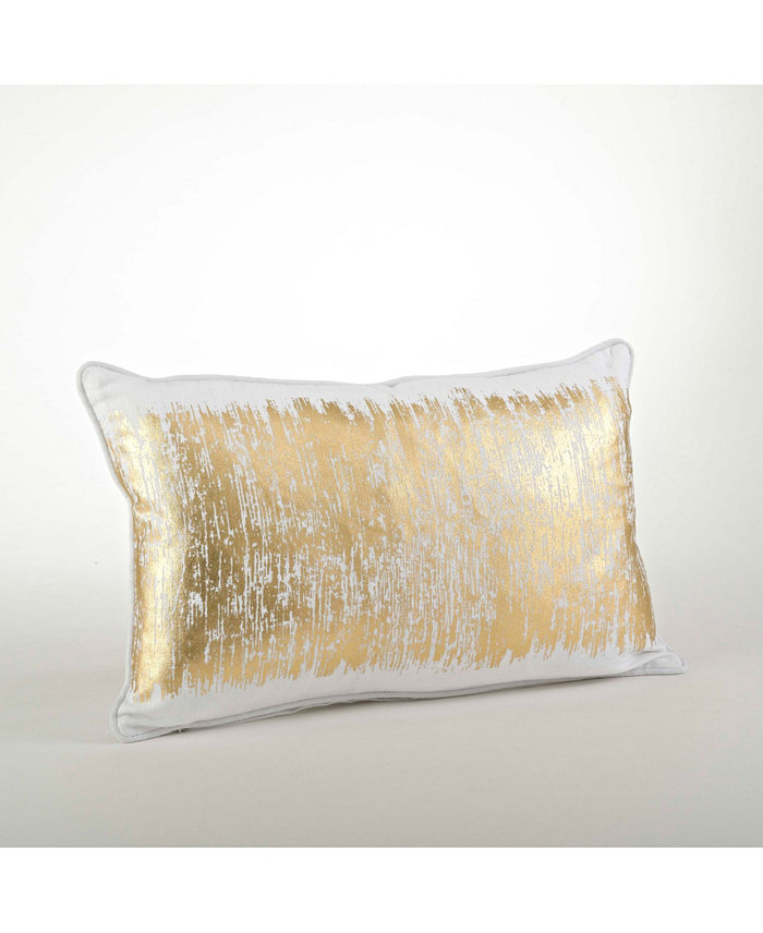 Saro Lifestyle Metallic Banded Decorative Pillow， 12