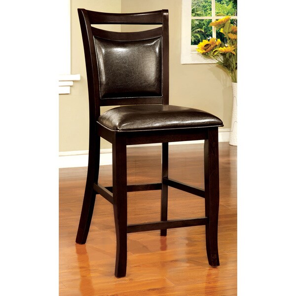 Furniture of America Zita Contemporary Brown Counter Chairs (Set of 2)