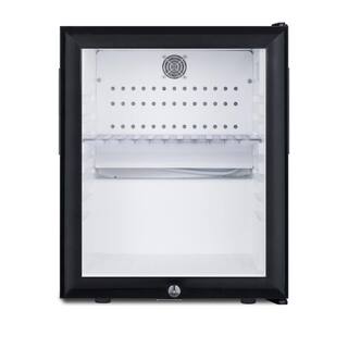 Summit Appliance 16 in. 0.9 cu. ft. Mini Fridge without Freezer in Black with Glass Door MB13G