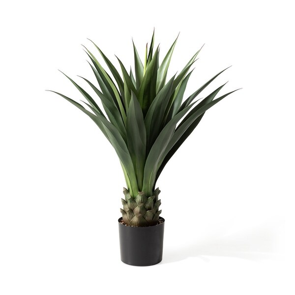 Glitzhome 39H Potted Artificial Spiked Agave Tree With Real Touch