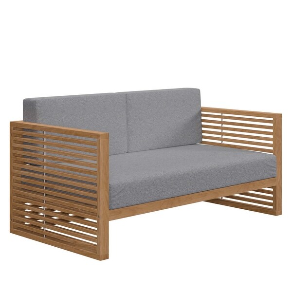 Carlsbad Teak Wood Outdoor Patio Loveseat