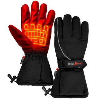 ACTIONHEAT Men's Black AA Battery Heated Gloves AH-GV-AA-01-M