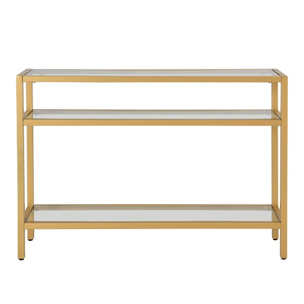 Luca 3-tier Metal and Glass Console Table