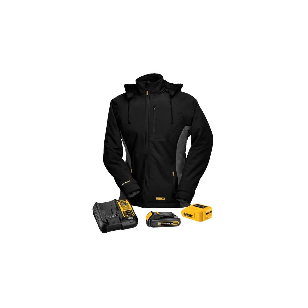 DEWALT 20V Max Heated Jacket Kit Li Ion Womens 2X Black ;