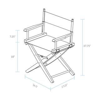 American Trails 18 in. Seat Height Extra-Wide Mission Oak FrameRoyal Blue Canvas New Solid Wood Folding Chair Set of 1 N206-04032-13