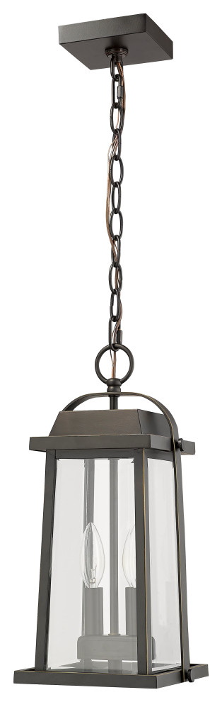 Z LITE 574CHM BK 2 Light Outdoor Chain Mount Ceiling Fixture   Transitional   Outdoor Hanging Lights   by LAMPS EXPO  Houzz