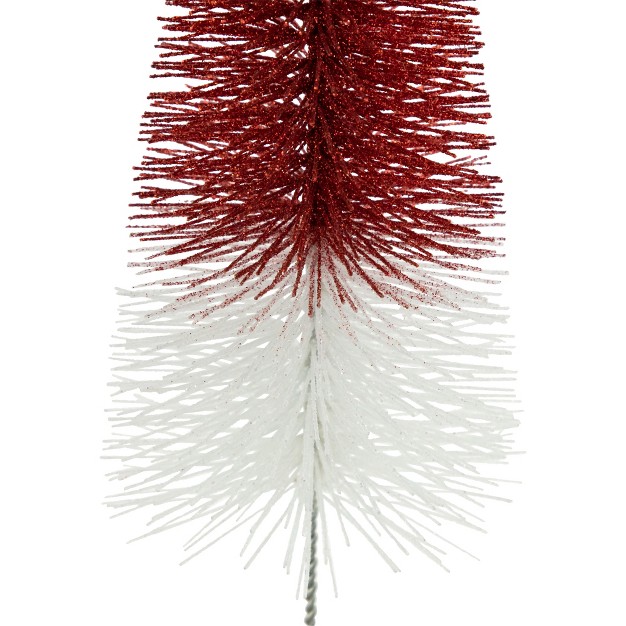 Glittered Red And White Sisal Tabletop Christmas Tree