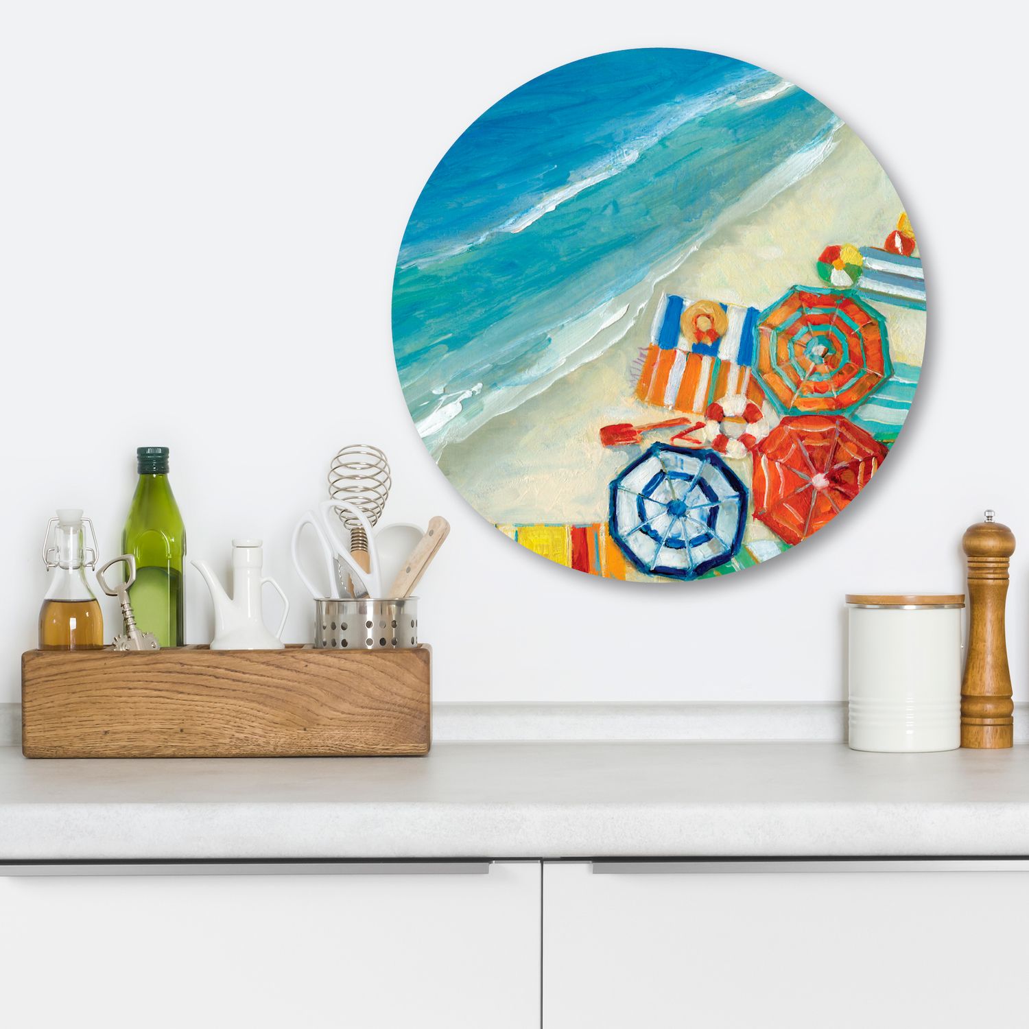 Courtside Market Beach Fun IIi Circular Board Wall Art