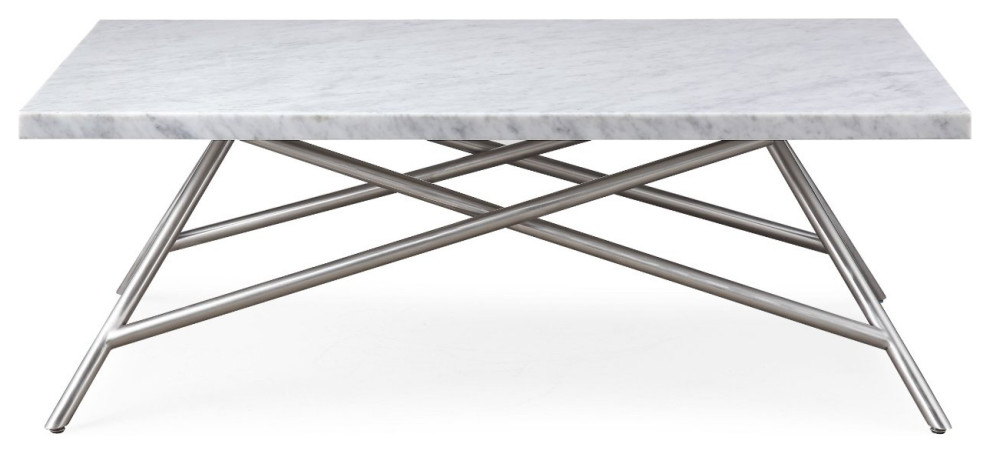 Modus Coral 3PC Coffee  amp2 End Table in Marble   Midcentury   Coffee Table Sets   by AMOC  Houzz