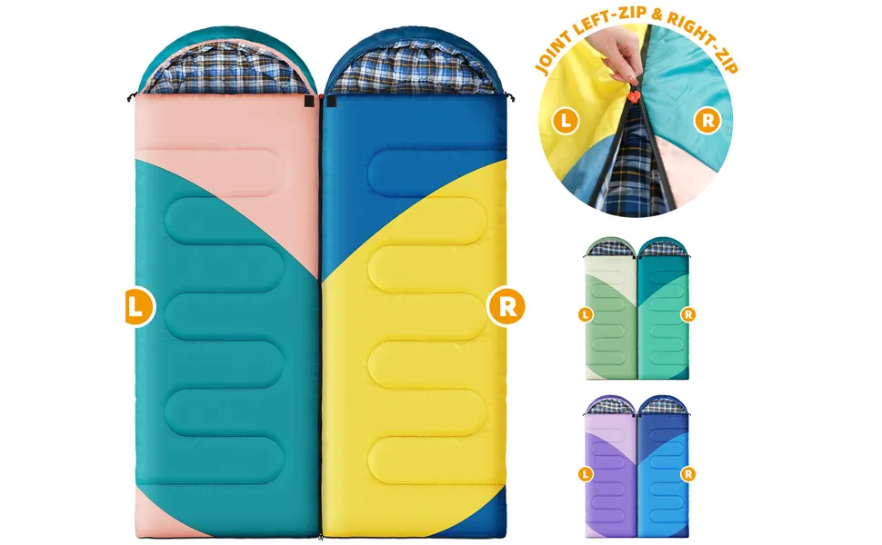 Waterproof Lightweight Camping Envelope Hot Sale Fill Hollow Cotton Polyester Adults Sleeping Bag