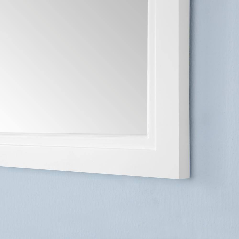 Home Decorators Collection Sandon 24.00 in. W x 32.00 in. H Framed Rectangular Bathroom Vanity Mirror in White Sandon SMR-W