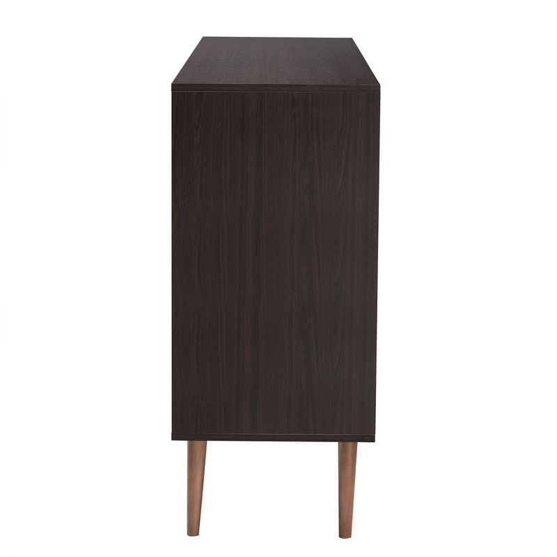 Modern Rattan Storage Sideboard Cabinet with Three Drawers