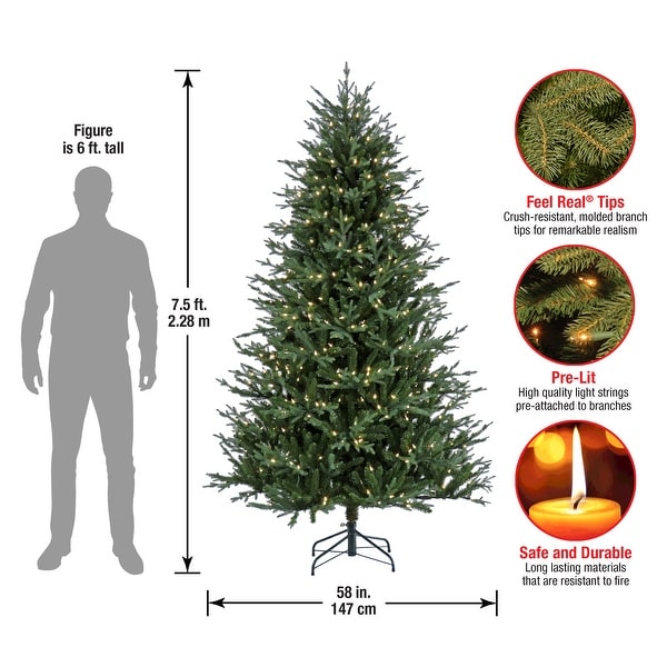 National Tree Company 7.5 ft. PreLit Wenatchee Fir Tree with LED Lights