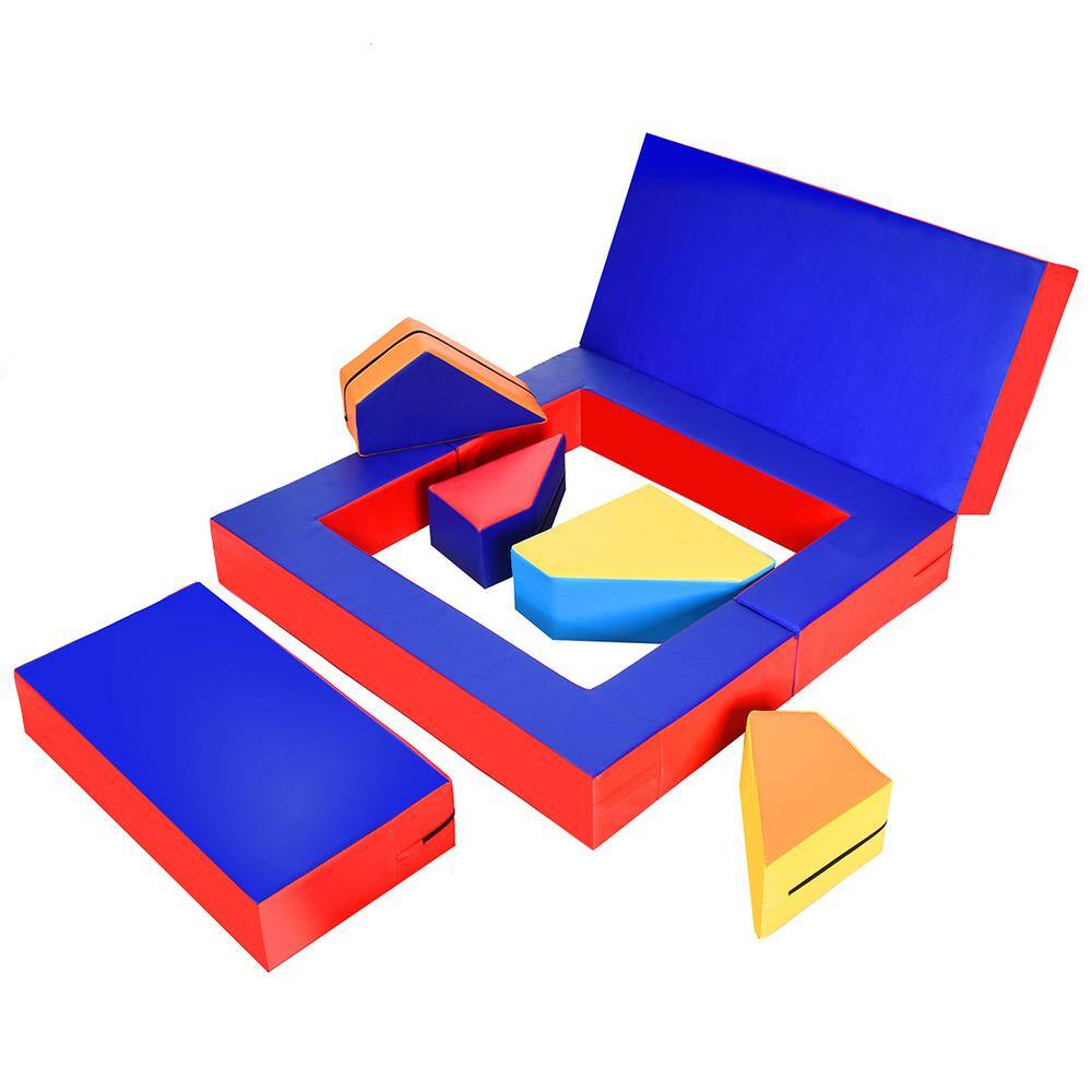 Costway 4-in-1 Crawl Climb Foam Shapes Playset Softzone Toy Toddler SP36959