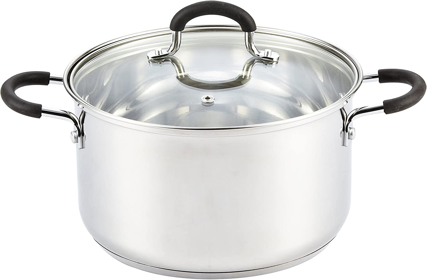 Cook N Home Professional Stainless Steel Stockpot， 5 QT， Silver