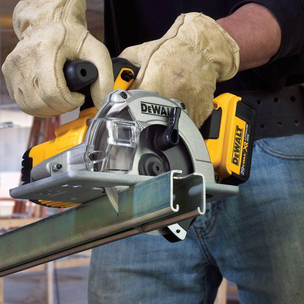 DEWALT DCS373P2 20-Volt MAX Cordless 5-1/2 in. Metal Cutting Circular Saw with (2) 20-Volt Batteries 5.0Ah