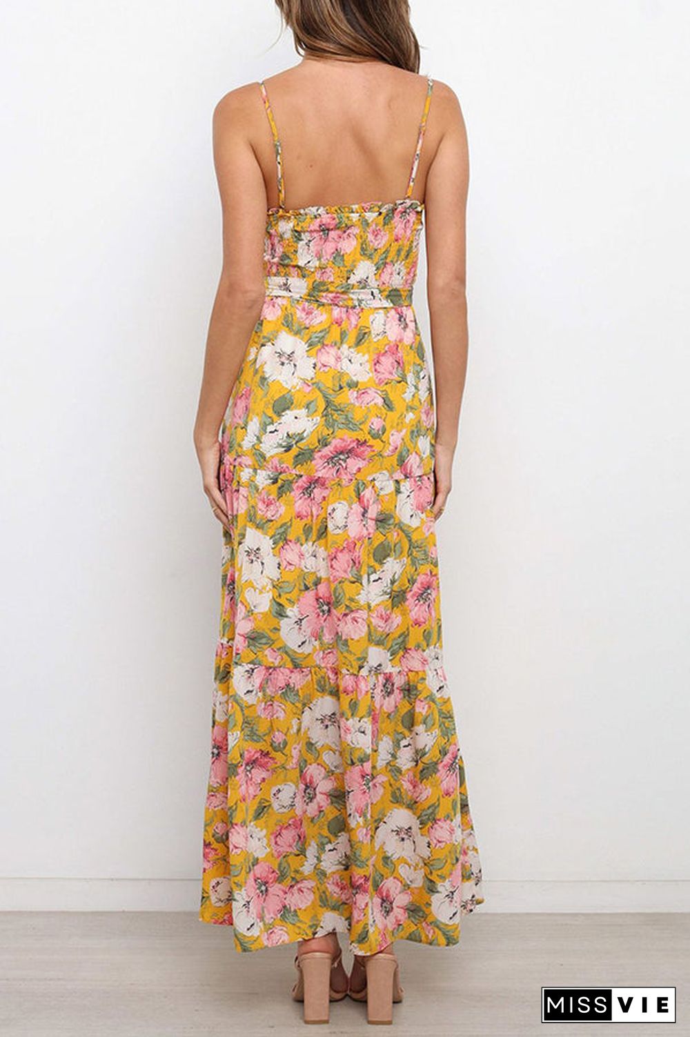 Love In The Air Tiered Floral Maxi Dress