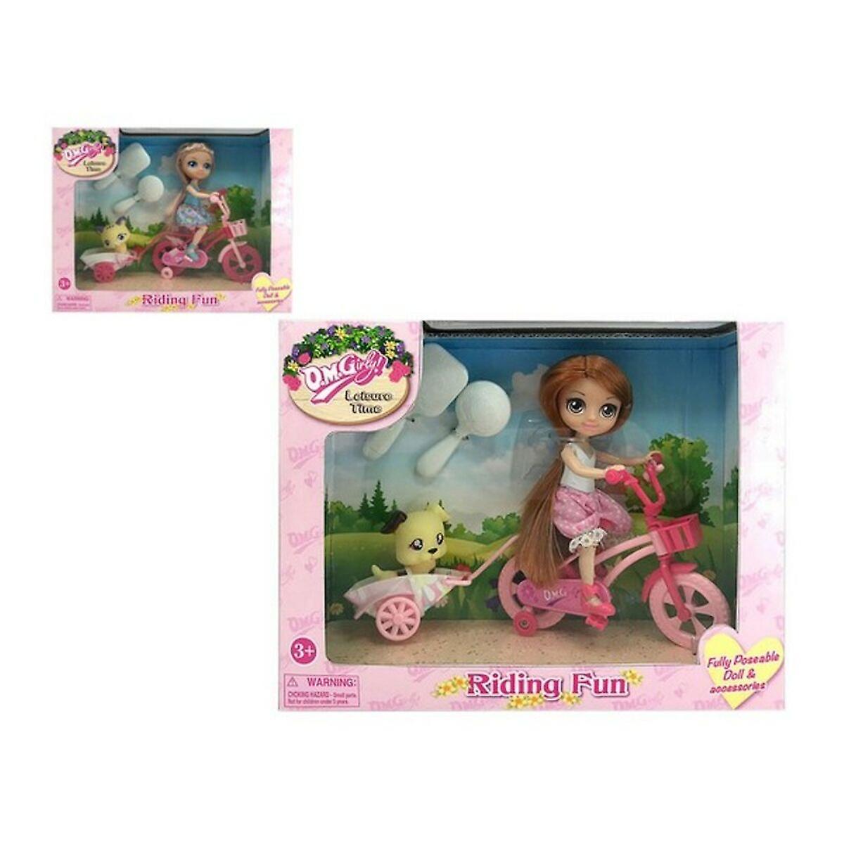 Doll with pet leisure time 110722