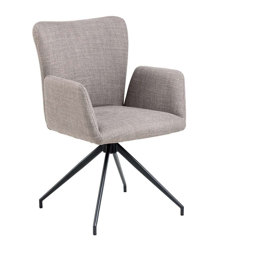 Laura Swivel Dining Chair - Grey & Black