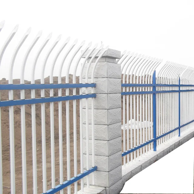 Professional Manufacturer Supply Decoration Powder Coated Wrought Iron Fence For Garden And Gate