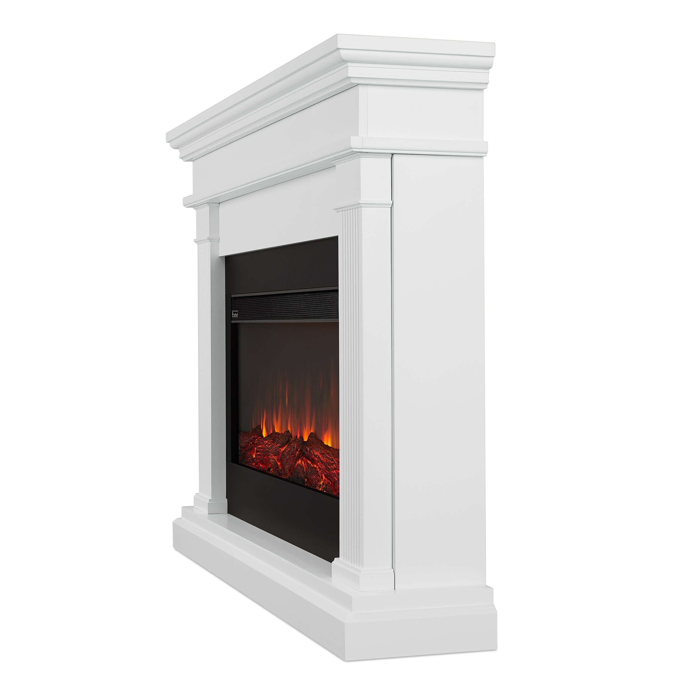 Real Flame Beau Amish Style Solid Wood Electric Fireplace in White