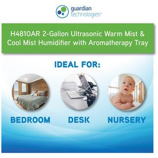 Pure Guardian 2-Gal. 120-Hour Ultrasonic Warm and Cool Mist Humidifier with Aromatherapy H4810AR